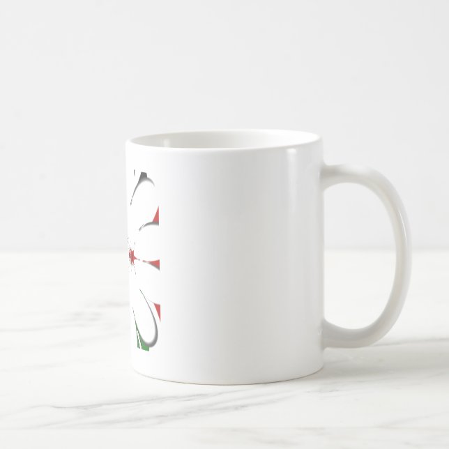 Vibrant Republic of Kenya Shield Flag Kaleidoscope Coffee Mug (Right)