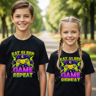 Vibrant Retro 80s Style Gamer T-Shirt Tri-Blend Shirt