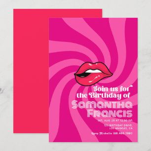 Vibrant Retro Birthday Celebration Theme Invitation