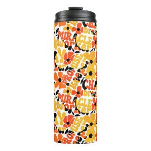 Vibrant Retro Christian Floral Typography Thermal Tumbler