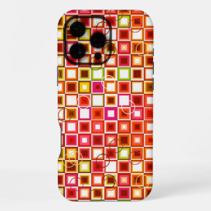 Vibrant Retro Geometric Square Pattern iPhone 16 Pro Max Case