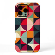 Vibrant Retro-Inspired Geometric iPhone case