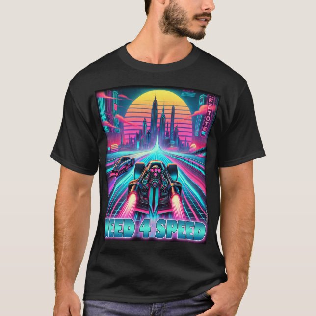 Vibrant Retro Need 4 Speed T-Shirt (Front)