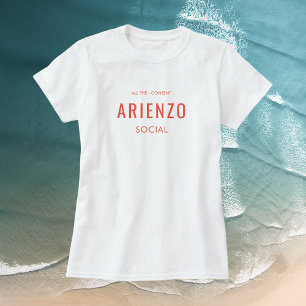 Vibrant Retro Orange Social Media Brand T-Shirt