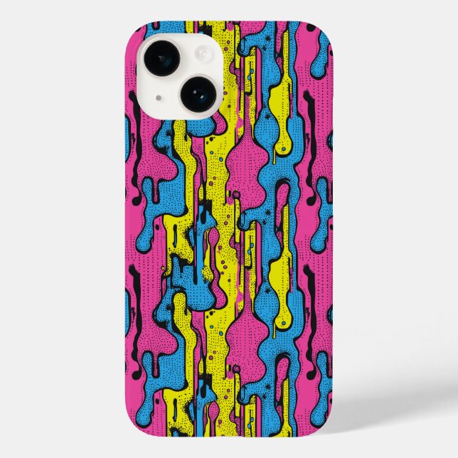 "Vibrant Retro Pop Art Drip Pattern  Case-Mate iPhone Case (Back)