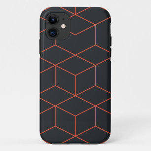 Vibrant, retro, simple, cool, trendy cube pattern iPhone 11 case