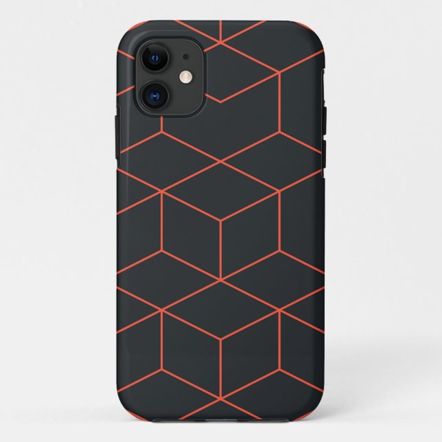 Vibrant, retro, simple, cool, trendy cube pattern Case-Mate iPhone case (Back)