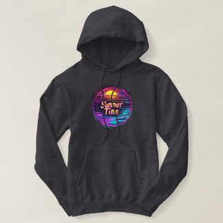 Vibrant Retro “Summer Time” Sunset T-Shirt Hoodie