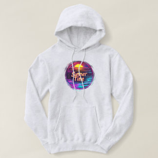 Vibrant Retro “Summer Time” Sunset T-Shirt Hoodie