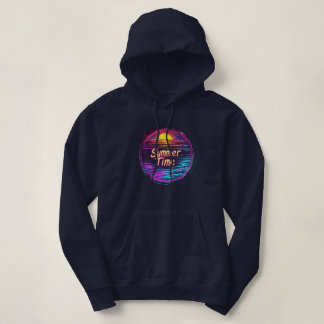Vibrant Retro “Summer Time” Sunset T-Shirt Hoodie
