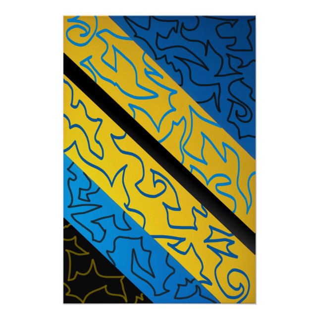 Vibrant Rhythm Abstract  Poster (Front)