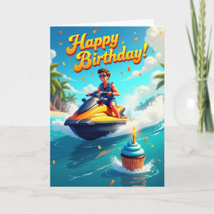 Vibrant Rider Birthday Card