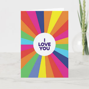 Vibrant Romantic I Love You Card
