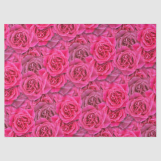 Vibrant Rose Flowers Seamless Pattern Floral Pink Tissue Paper