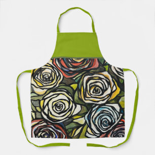 Vibrant Roses Apron