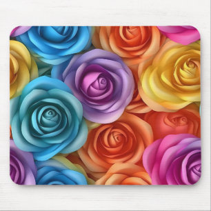 Vibrant Roses Mouse Mat
