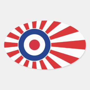 Vibrant Roundel Mods JAPAN Target Scooter Oval Sticker