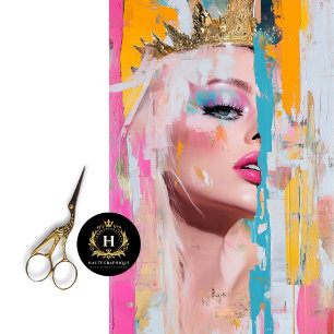 Vibrant Royalty Abstract Art Decoupage Tissue Paper