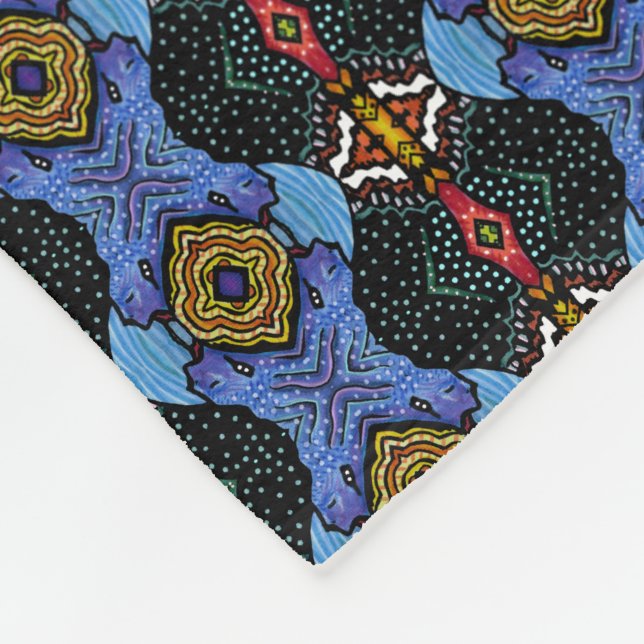 Vibrant Royalty Fleece Blanket (Corner)