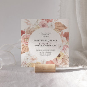 Vibrant Rustic Summer Floral Wedding Invitation