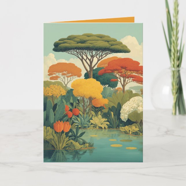 Vibrant Safari Jungle Scene Invitation (Front)