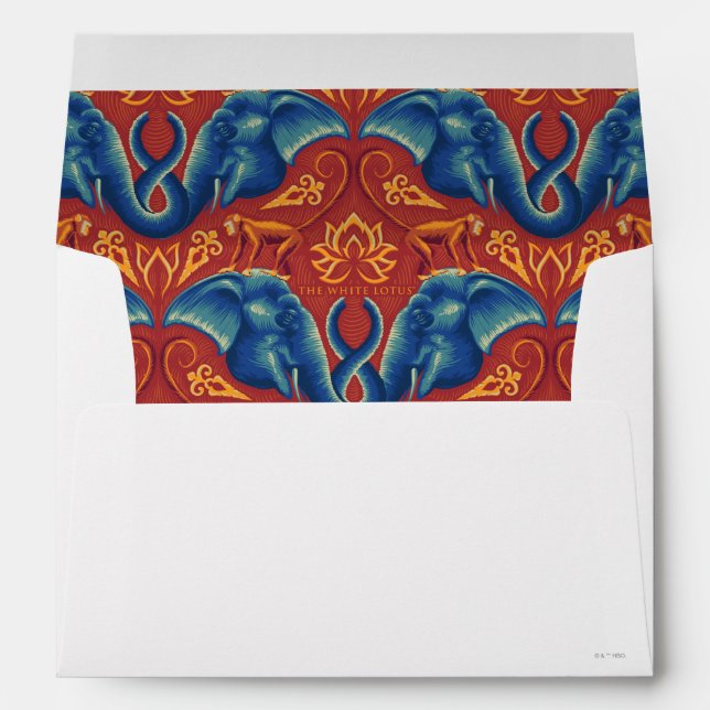 Vibrant Safari Tapestry Pattern - The White Lotus Envelope (Back (Bottom))