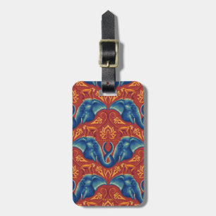 Vibrant Safari Tapestry Pattern - The White Lotus Luggage Tag