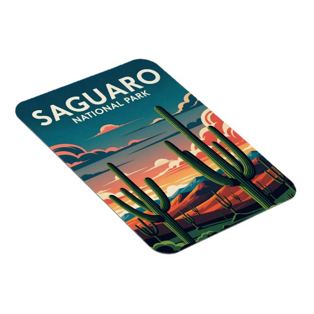 Vibrant saguaro National Park Magnet (Right Side)