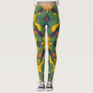 Vibrant Seamless Pattern Leggings - Bold Home Deco