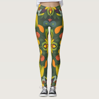 Vibrant Seamless Pattern Leggings - Organic Digita