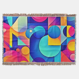 Vibrant Shape Play Throw Blanket