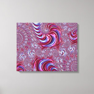 Vibrant Shiny Groovy Trippy Spiralling Fractal Art Canvas Print