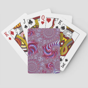 Vibrant Shiny Groovy Trippy Spiralling Fractal Art Playing Cards