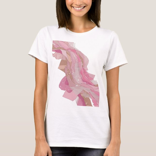 Vibrant Silver ABSTRACT ART Modern Design T-Shirt (Front)