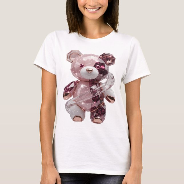 Vibrant Silver ABSTRACT ART Statement Design T-Shirt (Front)