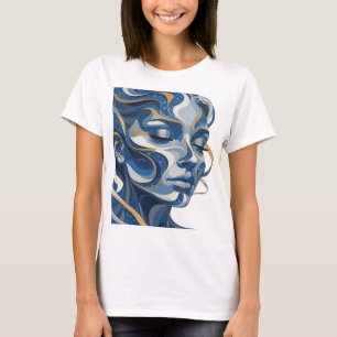 Vibrant Silver ABSTRACT ART Statement Design v2 T-Shirt