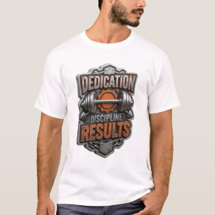 Vibrant Silver DEDICATION DISCIPLINE RESULTS T-Shirt
