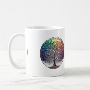 Vibrant Silver PRIDE sphere Tree Coffee Mug