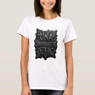 Vibrant Silver UNAPOLOGETIC Print T-Shirt