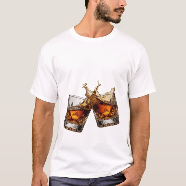 Vibrant Silver WHISKY SPLASH Tee (Front)