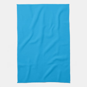 Vibrant Sky Blue Colour Decor Customise it Easily Tea Towel