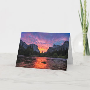 Vibrant Sky Yosemite Valley Card