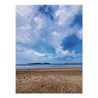 Vibrant Skyscape Over Serene Beach Photo Print