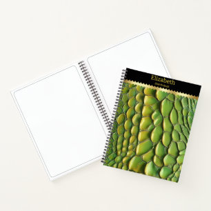 Vibrant snakeskin patterns in sunlight notebook