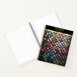 Vibrant snakeskin scales in nature notebook