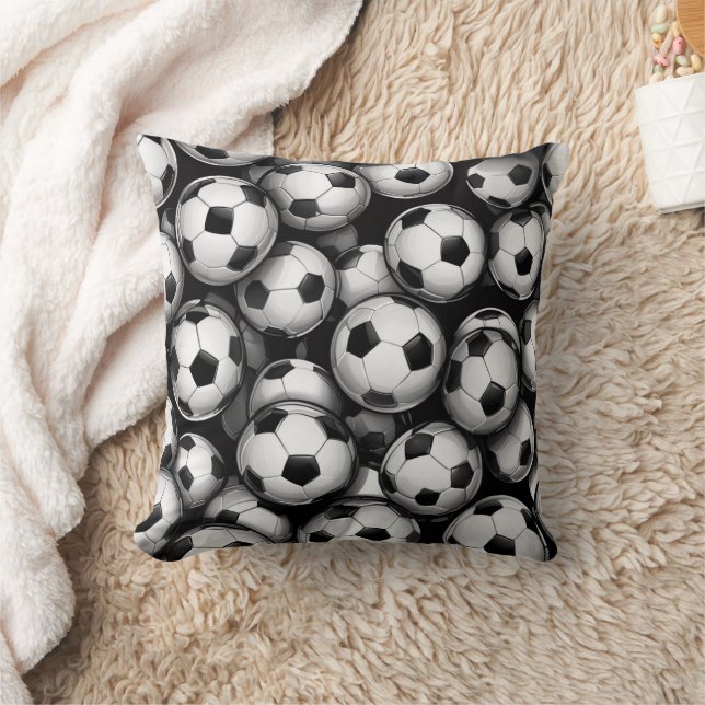 Vibrant Soccer Ball  Cushion (Blanket)