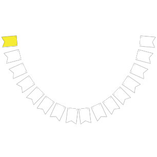 Vibrant Solid Yellow Background Bunting