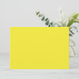 Vibrant Solid Yellow Background Holiday Card