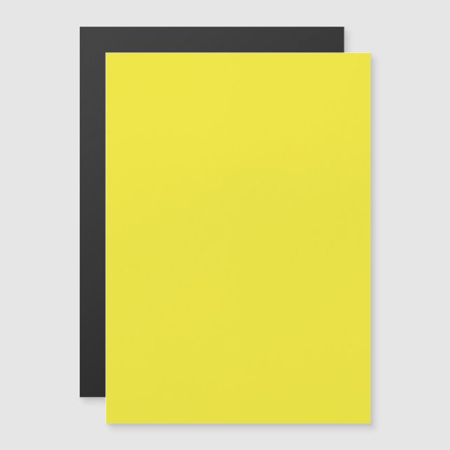 Vibrant Solid Yellow Background  Magnetic Invitation (Front/Back)