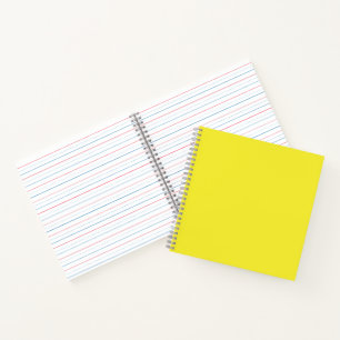 Vibrant Solid Yellow Background  Notebook